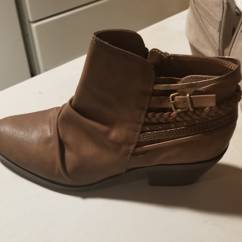 Brown Leather Ankle Boots